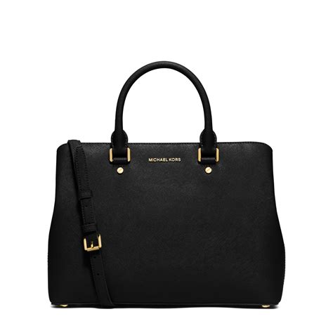 black michael kors savannah large|Michael Kors savannah large satchel.